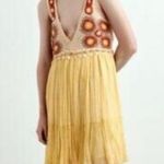 ZARA Crochet Babydoll Mini Dress XS Photo 0