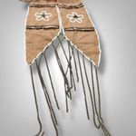 Free People  Riley Pony Scarf Western Bohemian Beaded Chain Fringe Hair Tie NWT Photo 3