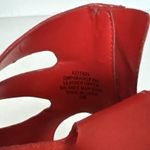 Marc Fisher Gladiator Heels Paradox Red Women 8 W Suede Lace Up Gold Zip Party Photo 9