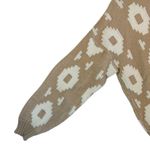 Vintage 1980s Made in Italy Wool Blend‎ Sweater L Beige Ivory Geometric Pattern Tan Size L Photo 8