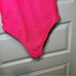 Decree  Hot Pink Textured Scoop Neck One Piece Swimsuit size L Photo 4