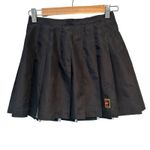 Nike Rare Vintage Black And White Pleated YTennis Skirt With Plaid Crested Logo Photo 3