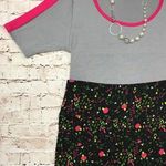 LuLaRoe 👑 Cassie Skirt. Black/Floral print M NWT Photo 1