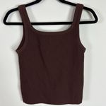 Cuts Clothing CUTS Coreflex Ribbed Cropped Tank in Sierra Size‎ Large Photo 6