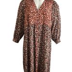 ZARA  Floral Printed Midi Mixed Pattern Balloon Sleeve Shirt Dress Photo 8