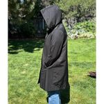 Lauren By Ralph Lauren Waterproof Raincoat Removable Hood Black Womens Large Photo 9