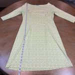 J. McLaughlin  Boatneck Geometric Dress Catalina Cloth Green White Size Small Photo 8
