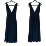 Lulu's Heavenly Hues Elegant Navy Blue Sleeveless Maxi Dress Slit Size Small Photo 4