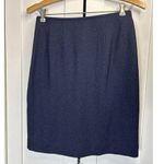 Tahari VINTAGE  Classics Blue Knee Length Straight Pencil Skirt Petite‎ Size 2 Photo 0