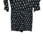 Garnet Hill  Remi Draped Romper‎ Black Diamond Print Bohemian Size XS Photo 7