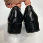 ZARA black faux patent leather dress shoes block heels double strap women’s 41 Photo 8