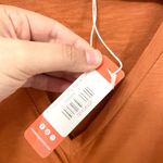 Sundry NWT Anthropologie  Ruched Long Zleeve Dress Sienna Orange Size 3 Photo 3