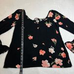 Billabong  Distant Highway Blouse Top Size Small Lightweight Floral Print Photo 9