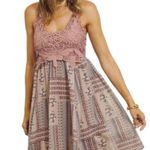 Davi & Dani  Mauve lace crochet top dress size Large Photo 5