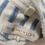 Lou & grey for LOFT Womens Blouse Blue & White Striped Size S Long Sleeve Photo 2
