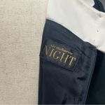 Liz Claiborne Vintage Night Black Ivory Beaded Embroidered Collar Formal Dress 6 Photo 5