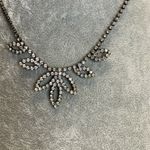 90s Y2K Rhinestone Formal Necklace Silver Clear Rhinestones 15.5" Photo 1