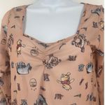 Disney Y2K  Winnie the Pool Mesh Womens Top Sz L Fairy Grunge Coquette Festival Photo 2