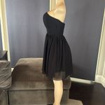 Women’s Black Strapless Short Chiffon Homecoming Party Dress Size S (4) NWT Photo 4