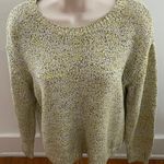 COS Yellow Marled Cotton Blend Crewneck Long Sleeve Sweater, size S Photo 0