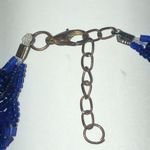 Elegant Blue Braided Seed Bead Beaded Boho Necklace Photo 3