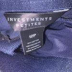 Investments Petites Navy Cropped Dress Pants Workwear Trousers Size 12P Stretch Photo 2