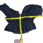 ZARA  Ruffled Off Shoulder Black Crop Top Size Medium Festival Casual Summer Photo 14