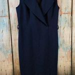 Emerson Rose Navy Blue Sleeveless Crisscross Top Stretchy Lined Dress Size 6 Photo 0