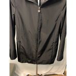 Calvin Klein  Black Belted Jacket Women's‎ Sz L Collared Zip Up Lightweight Photo 11