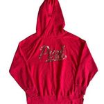 Victoria’s Secret PINK pink Red Long Sleeve Gold Sequin Hoodie jacket Small VS Photo 0