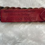 Copper Key Vintage Italian Full Grain Leather Braided Belt Women's Size XXS/22 Photo 2