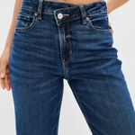 American Eagle  Dark Blue Criss Cross Mom Straight Jean Size 2 REG Photo 0