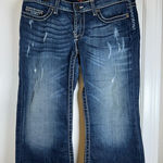 BKE  Buckle Madison Denim Capri Cutoff Distress Washed Jeans Size 29 EUC #5895 Photo 0