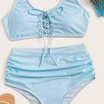 Romwe Baby Blue High Waisted Bikini Photo 0