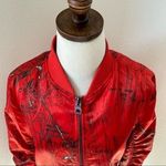 Guess Alpine Graffiti Bomber Jacket Men's Sz Medium Red Streetwear Full Zip Photo 10