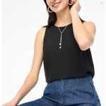 NWT J. Crew Factory Sz S Sleeveless Button Back Shell Tank Top Black BY429 Photo 0