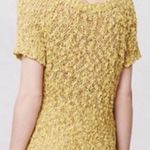 Anthropologie Moth Yellow Chunky Knit Julliet Short Sleeve Sweater Tunic Top M Size M Photo 1