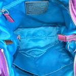 Coach  Poppy Purple Silver Signature Shoulder Bag Photo 5