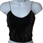 Intimately Free People Gold Sparkle Micro Brami Tank Festival Rave Whimsical M/L Black Size M Photo 1