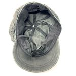 Black denim page boy cap, unisex, one size Photo 5