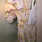 ALLSAINTS Aspen Momo Dress Womens Lavender Floral Midi V-Neck Open Back 4 Photo 5