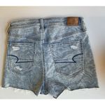 American Eagle  Super Hi-Rise Shortie Women’s Jean Shorts Size 6 Blue Floral Photo 1
