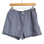 Women's blue white striped Boxer Shorts Relaxed Fit Loungewear Sleepwear size M Size M Photo 0
