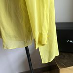 BCBGMAXAZRIA BCBG yellow green neon silk long sleeve blouse Photo 4