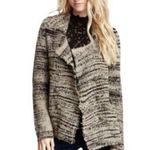 Free People Zebra Yarn Knit Sweater Jacket Size XS Photo 1