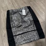 Lucy Paris  Elegant Black and Silver Skirt Photo 4