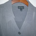 Fashion Bug  1X Workwear Gray Capped Sleeves Pocketed Shift Shirt Dress Plus Photo 5