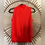 Evereve Women’s NWT Red Sleeveless Banded Mock Neck Top Sz M Colorful Classic 🍅 Photo 8