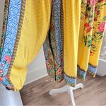 Farm Rio  Lorena Patchwork Floral Yellow Bohemian Tunic Dress Photo 4