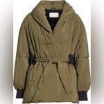 Ba&sh  designer Dayma olive green and black puffer jacket size L Photo 11
